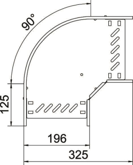 OBO RB 90 620 A4 Bogen 90° f.Kabelrinne 