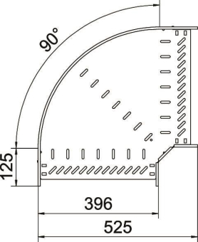 OBO RB 90 640 FT Bogen 90° f.Kabelrinne 