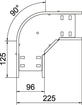 OBO RB 90 110 FS Bogen 90° f.Kabelrinne 