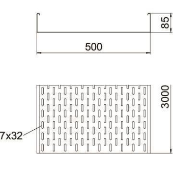 OBO MKS 850 FS Kabelrinne MKS gelocht m. 
