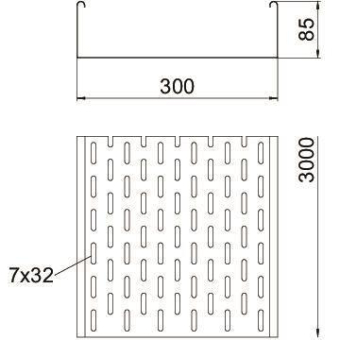OBO MKS 830 FS Kabelrinne MKS gelocht m. 
