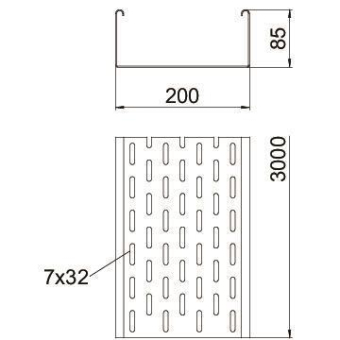 OBO SKS 820 FT Kabelrinne SKS gelocht 