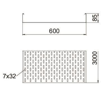 OBO SKS 860 FT Kabelrinne SKS gelocht 