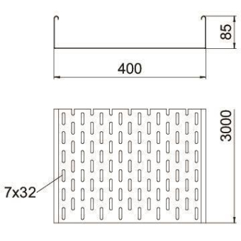 OBO SKS 840 FS Kabelrinne SKS gelocht m. 