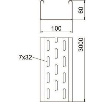 OBO SKS 610 A4 Kabelrinne SKS gelocht 