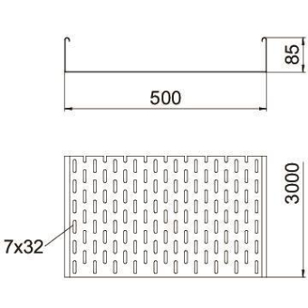 OBO SKS 850 FS Kabelrinne SKS gelocht m. 