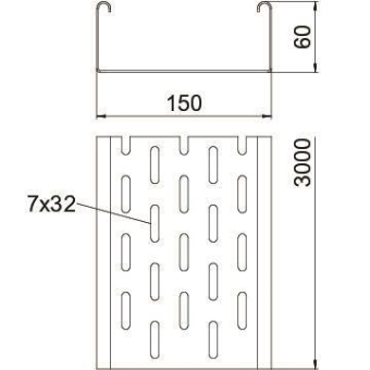 OBO SKS 615 FT Kabelrinne SKS gelocht 