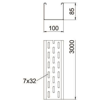 OBO SKS 810 FS Kabelrinne SKS gelocht m. 