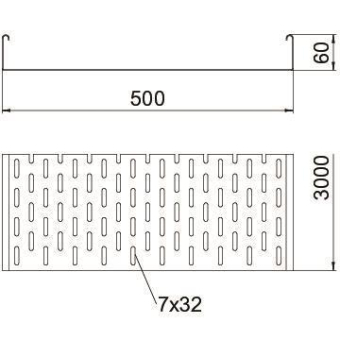 OBO SKS 650 FS Kabelrinne SKS gelocht m. 