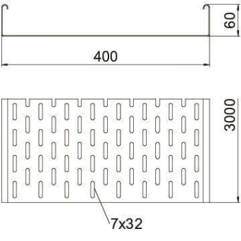 OBO SKS 640 FS Kabelrinne SKS gelocht m. 