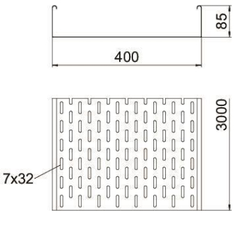 OBO MKS 840 FS Kabelrinne MKS gelocht m. 