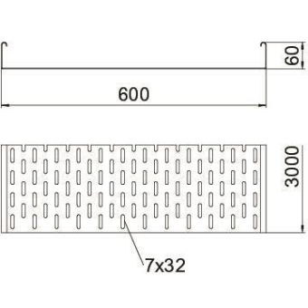 OBO SKS 660 FT Kabelrinne SKS gelocht 