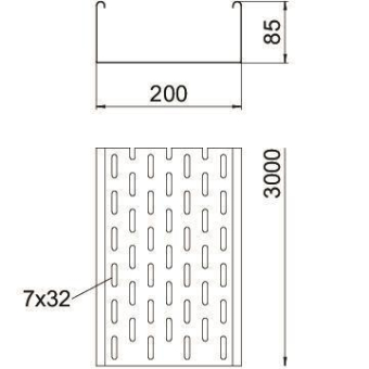 OBO MKS 820 FS Kabelrinne MKS gelocht m. 