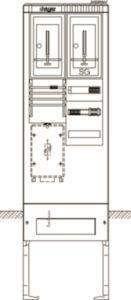 Hager Zähleranschlusssäule     ZAS205BA7 