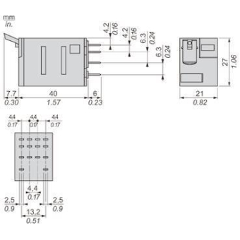 GS MINIATURRELAIS 4W 6A 24VDC  RXM4AB1BD 