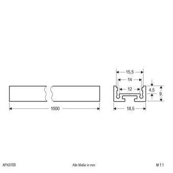 EVN UProfil, extra flach         APXS100 