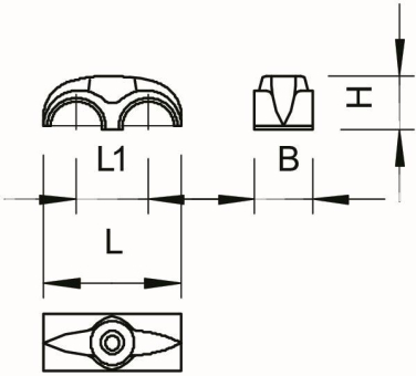 OBO 3030 2 ISO-Nagelschelle f.2 Kabel 