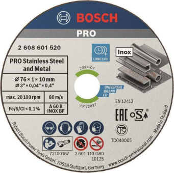 Bosch Trennscheiben 76x1x10mm 