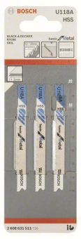 Bosch 3Stichsägeblatt U118A   2608631511 