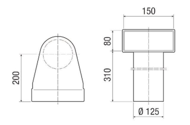 MAICO Winkel             MF-WL125 80/150 