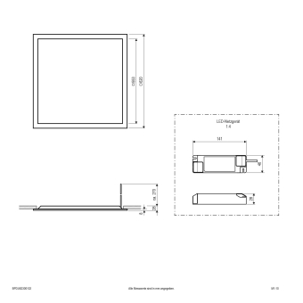 EVN LED Einbaupanel für     BPDU62300102 