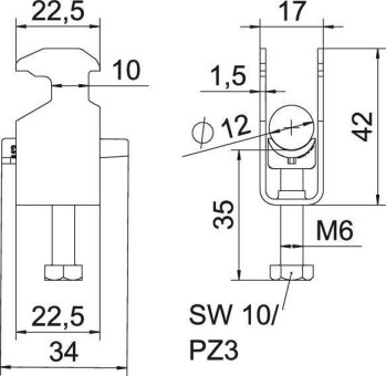 OBO BS-H1-K-12 A2 Bügelschelle 2056 