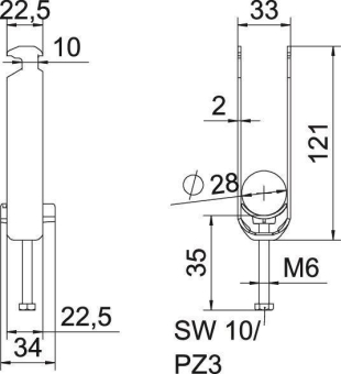 OBO BS-H3-K-28 ALU Bügelschelle 2056 