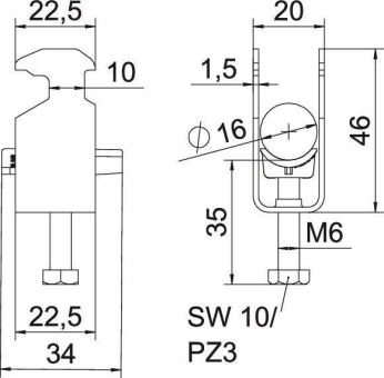 OBO BS-H1-K-16 FT Bügelschelle 2056 