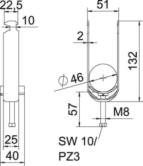 OBO BS-H2-K-46 FT Bügelschelle 2056 2f 
