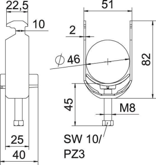 OBO BS-H1-K-46 A2 Bügelschelle 2056 