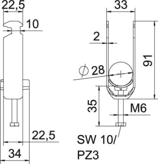 OBO BS-H2-K-28 FT Bügelschelle 2056 2f 