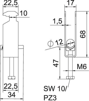 OBO BS-H3-K-12 FT Bügelschelle 2056 