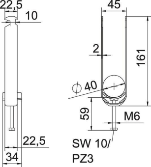 OBO BS-H3-K-40 FT Bügelschelle 2056 