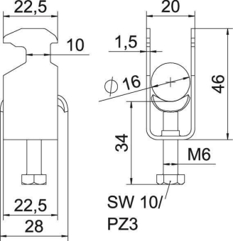 OBO BS-H1-M-16 A2 Bügelschelle 2056 