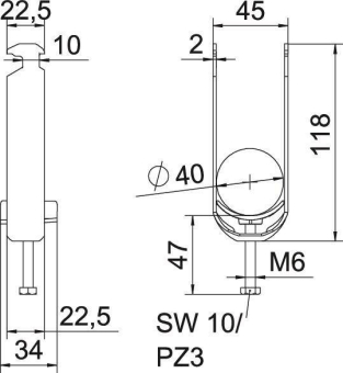 OBO BS-H2-K-40 ALU Bügelschelle 2056 