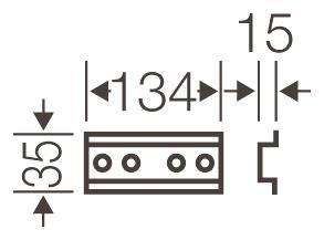 HENS Tragschiene L134MM           MITS15 