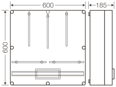 HENS Mi-Zählergehäuse 600x600x170 MI2820 