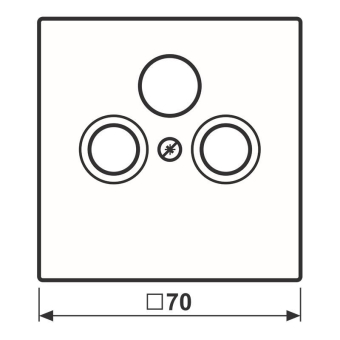 JG LS-design Koax-Abdeckung   LS990SATWW 