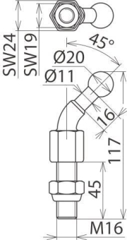 Dehn 706645         KFP 20 W45 M16 45SSM 