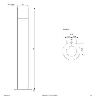 EVN Wegeleuchte 650mm -IP44   WRM652715S 