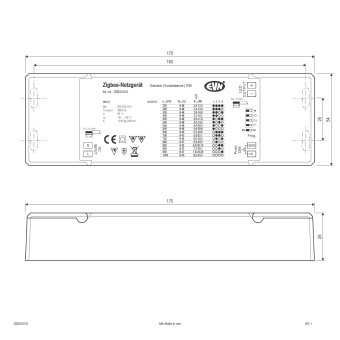 EVN Zigbee Dimmer-Empfänger     ZB2510VS 