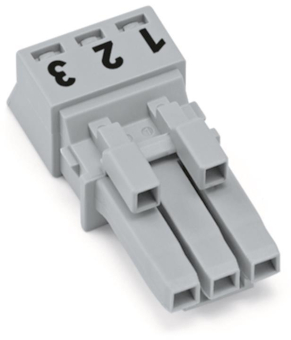 WAGO 890-243 Buchse,3-polig,Kod. B,grau 