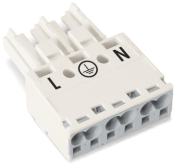 WAGO 770-223 Buchse,3-polig,Kod. A,weiß 
