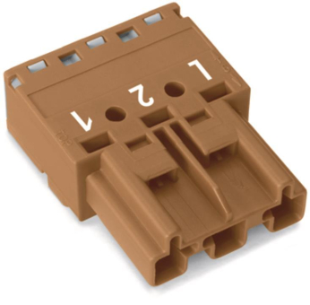 WAGO 770-1373 Stecker,3-polig,braun 