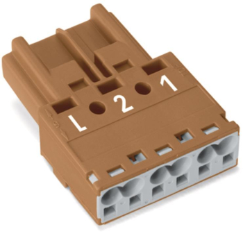 WAGO 770-1373 Stecker,3-polig,braun 