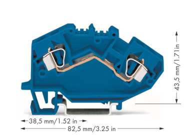 WAGO 782-604 2-Leiter-Durchgangsklemme,6 
