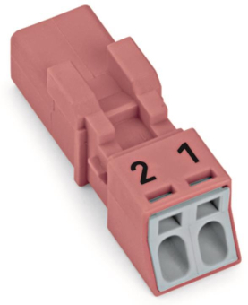 WAGO 890-292 Stecker,2-polig,pink 