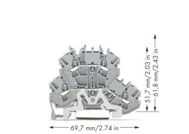 WAGO 2002-2228 Doppelstockklemme, 