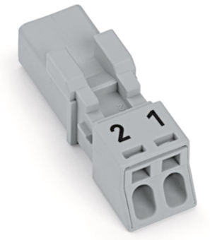 WAGO 890-252 Stecker,2-polig,grau 