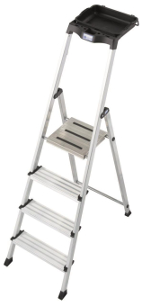 KRAU SECURY Alu-Leiter 4 Stufen   126528 